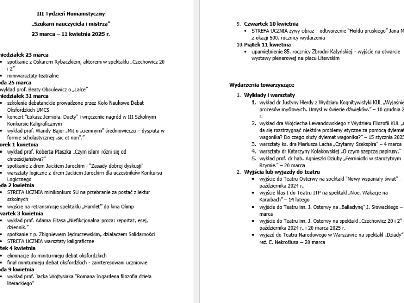 III Tydzień Humanistyczny w Biskupiaku