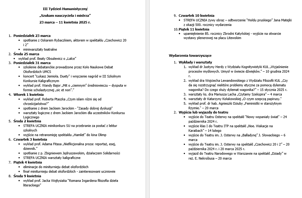 III Tydzień Humanistyczny w Biskupiaku